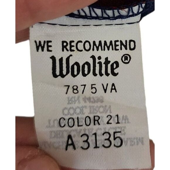 Vintage 80s High Neck Long Sleeve Pleated Floral Blouse Womens Size 12 Blue Mult - Picture 8 of 9